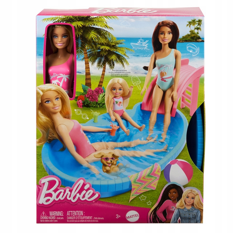 Sada Barbie s bazénom a bábikou HRJ74